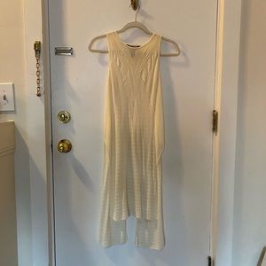 BCBG maxazaria white crochet long too. Size XS